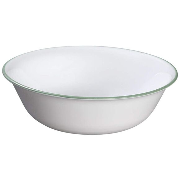 Corelle Single Cereal Bowl Shadow Iris/Green Rim Preowned No Chips or Stains - Picture 1 of 1